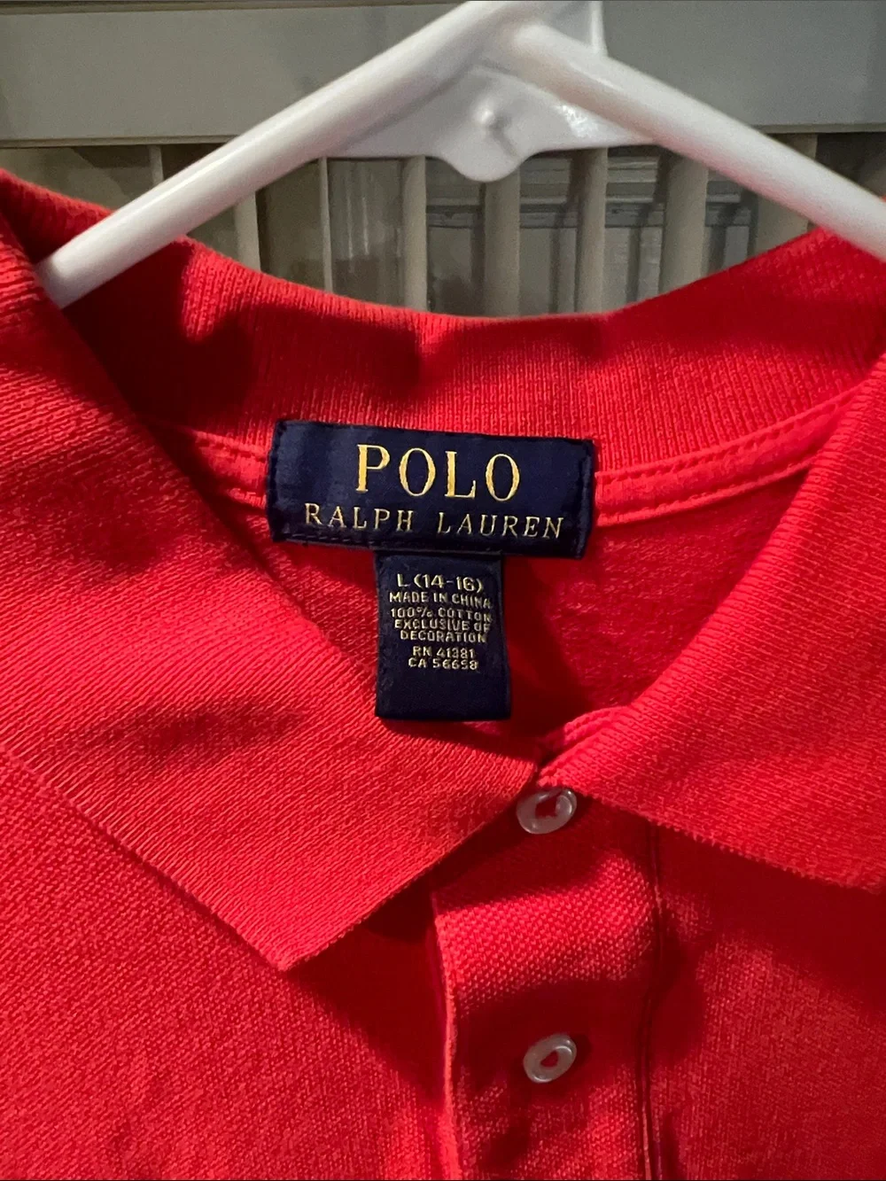 Ralph Lauren Red Polo with Navy Pony Embroidery